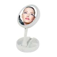 Cute Bathroom Foldable Modern Smart Price Makeup Vanity Mirror With Led Light