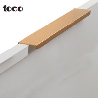 TOCO stainless steel pull edge handle for cabinets concealed drawer handle cabinet handle recessed